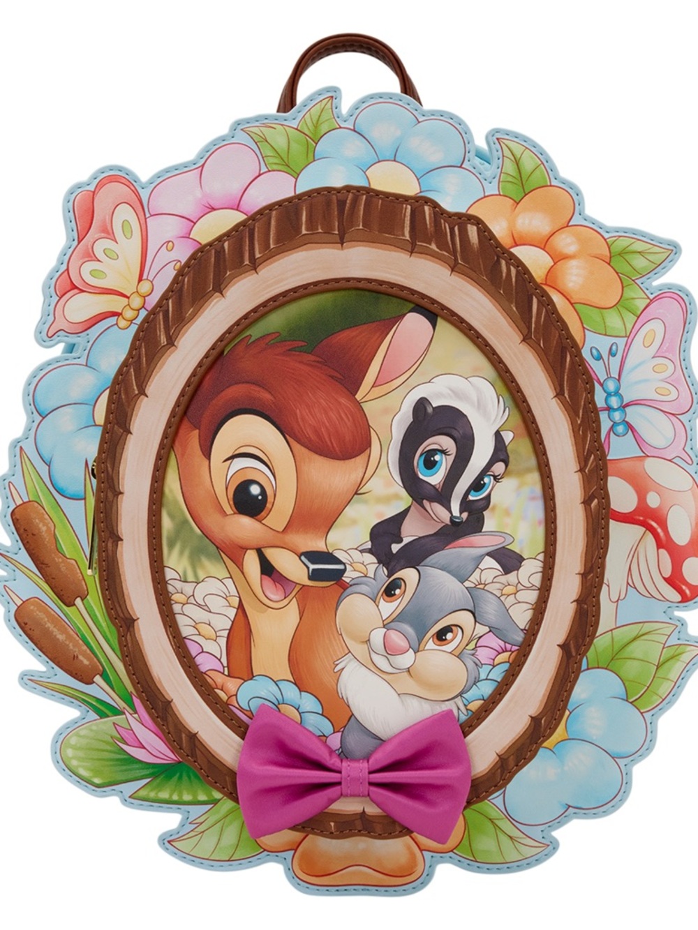 Disney Bambi Floral Frame Crossbody Bag in Pink, Brown, Blue